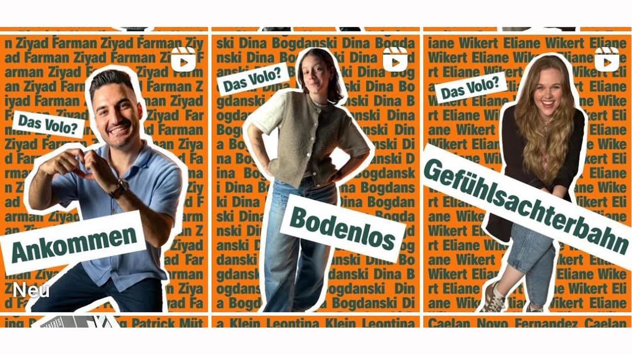 Drei ZDF Volos vor Orange Hintergrund