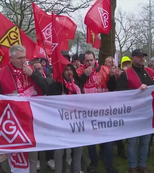 Streik der VW-Belegschaft in Emden