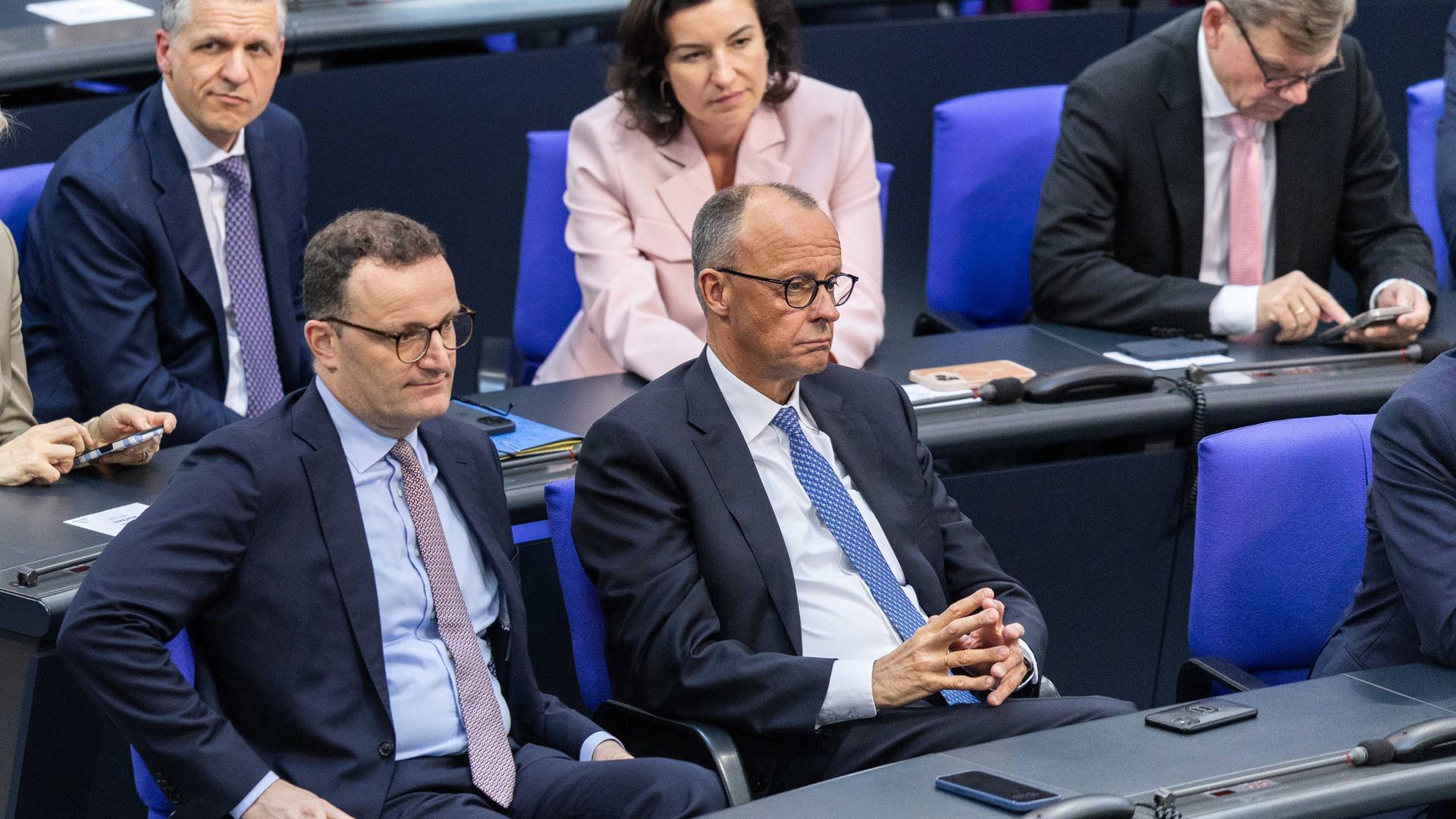 Wahl des Bundeskanzlers am 06.05.2025 im Plenarsaal des Reichstagsgebaeudes in Berlin