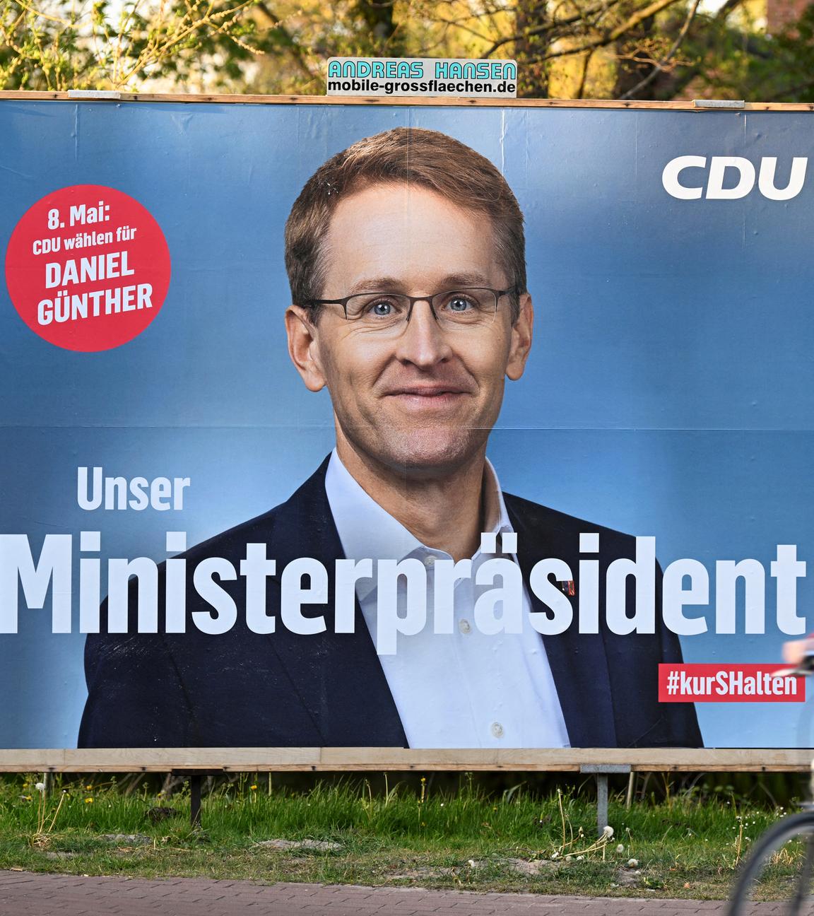 Election posters for the upcoming state elections in Schleswig Holstein