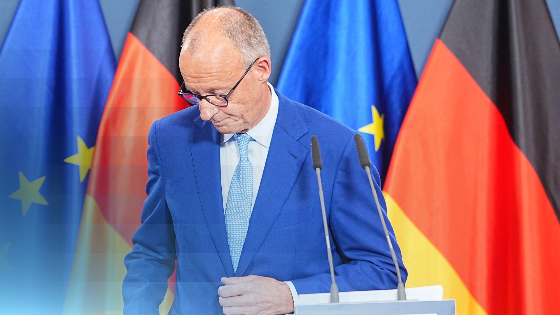 Der Spitzenkandidat der CDU in Mecklenburg-Vorpommern, Daniel Peters, schaut nach dem Wahlergebnis enttäuscht.