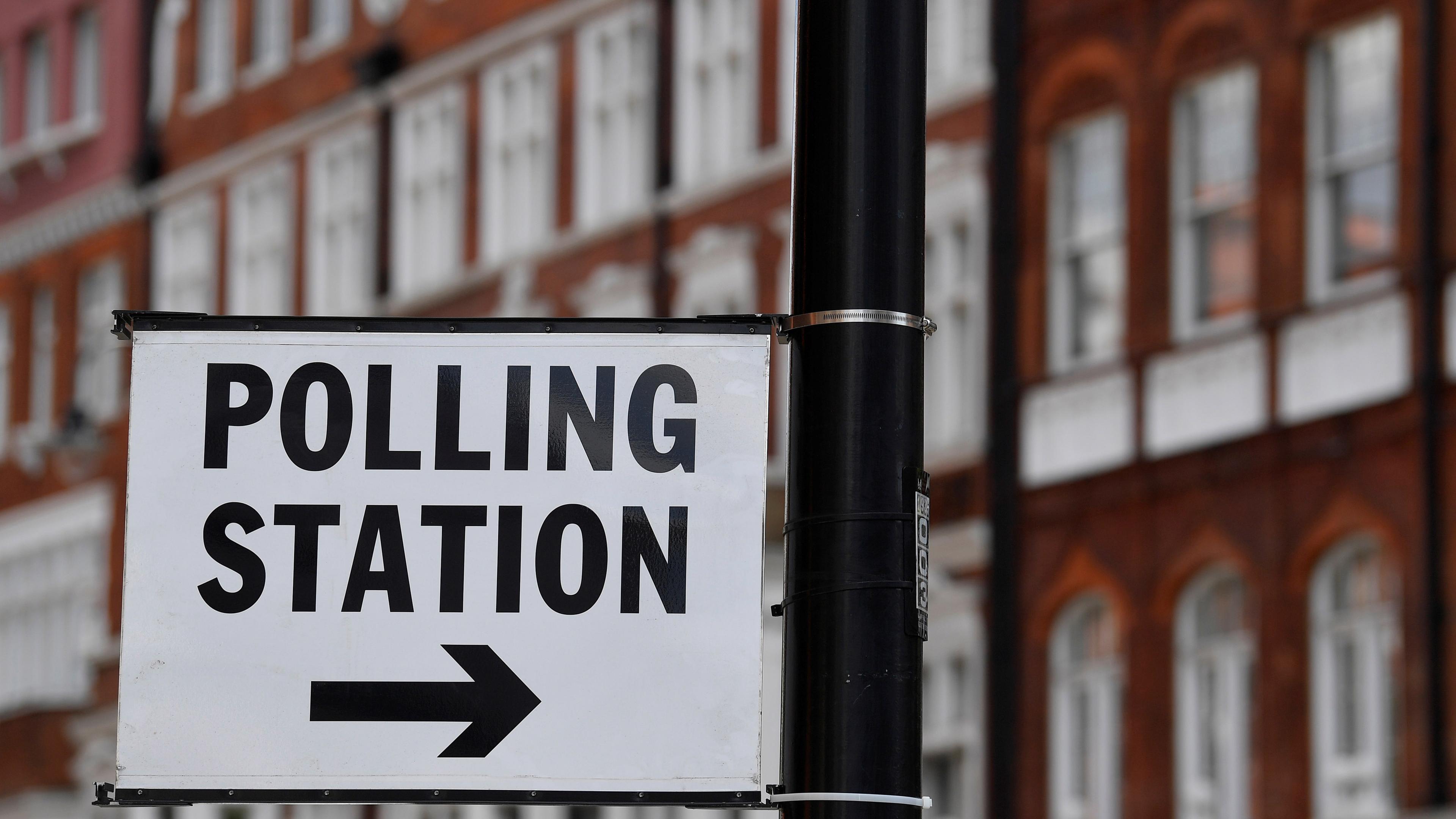 Wahllokal in London zur Europawahl in Großbritannien
