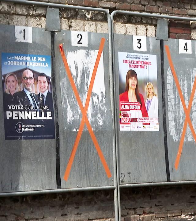 Wahlplakate in Frankreich