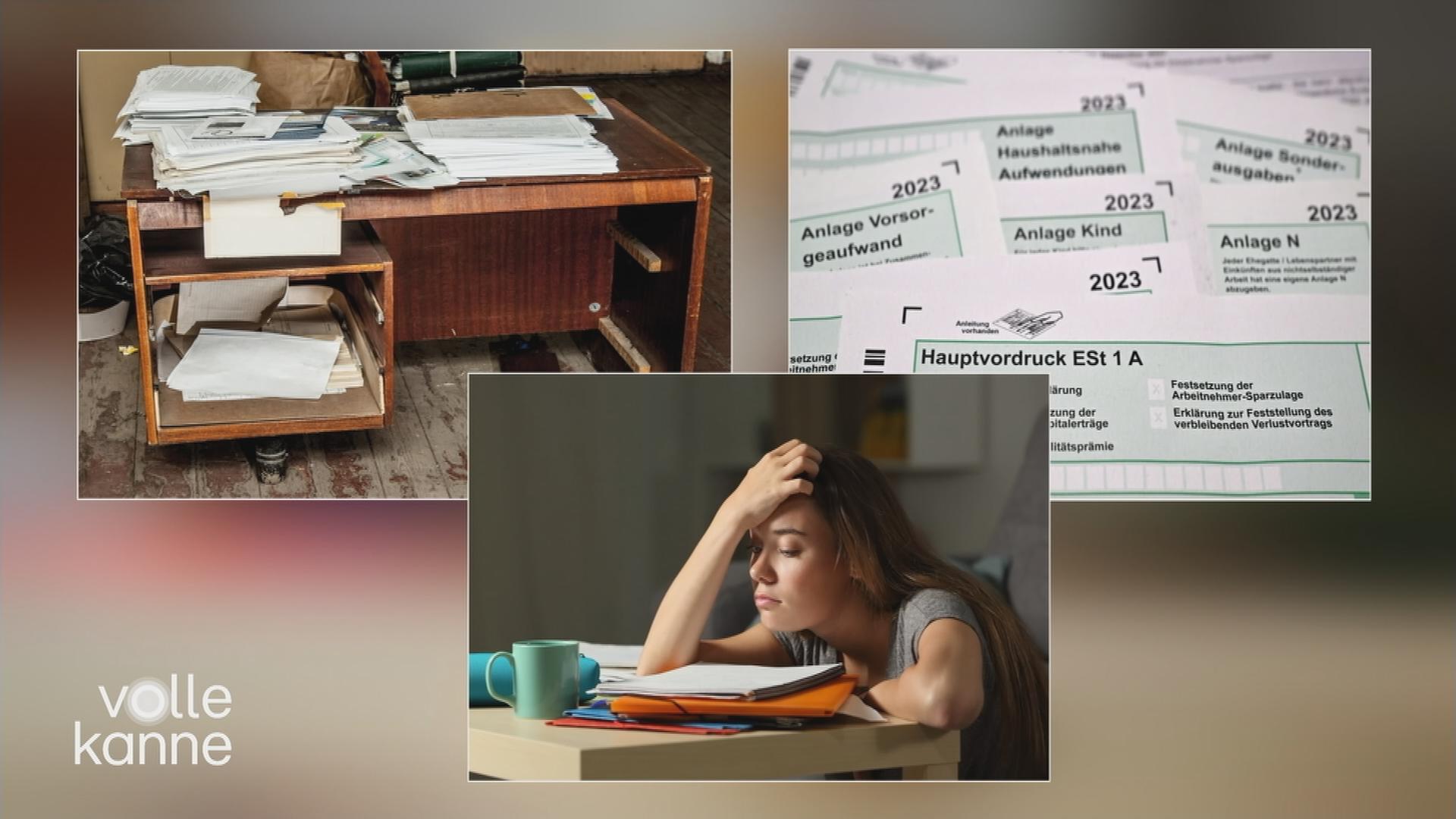 Verschiedene Bilder, die Prokrastination symbolisieren