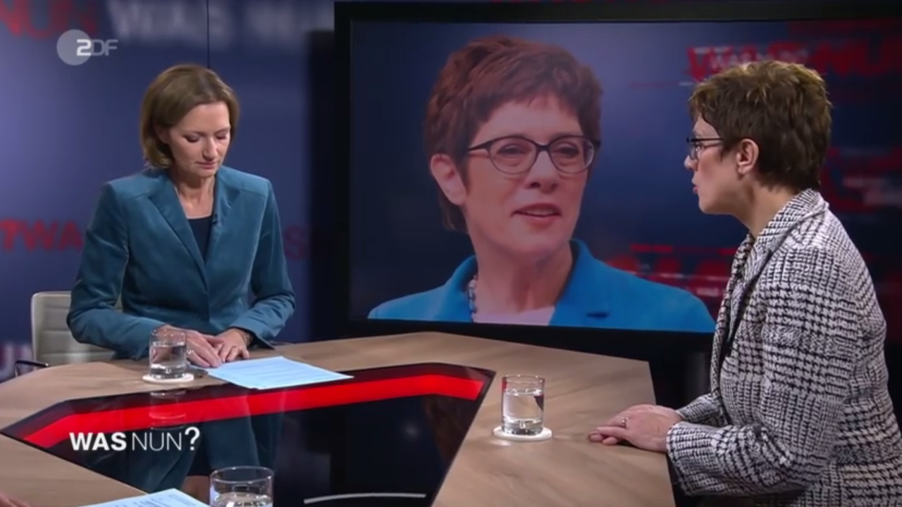"Was nun, Frau Kramp-Karrenbauer?": Bettina Schausten im Gespräch mit Annegret Kramp-Karrenbauer