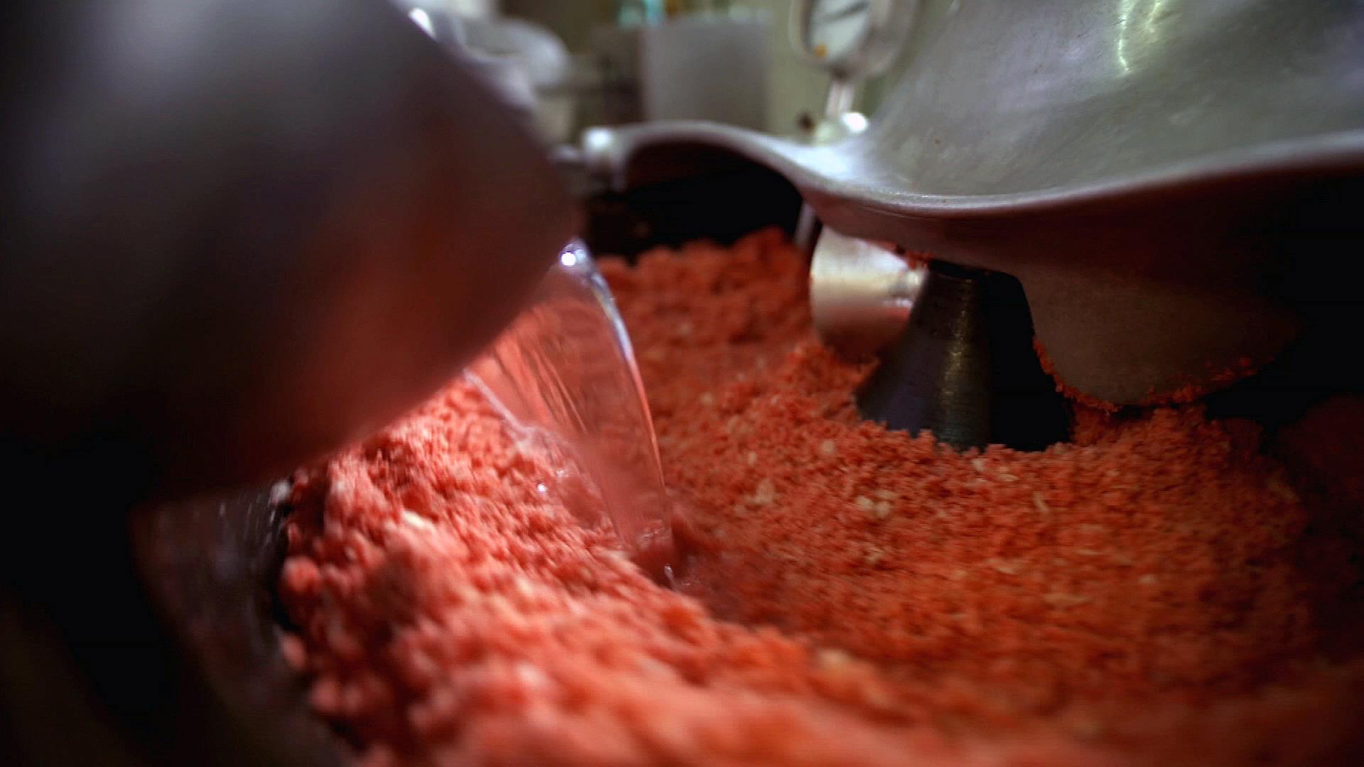 Produktion von Wurst