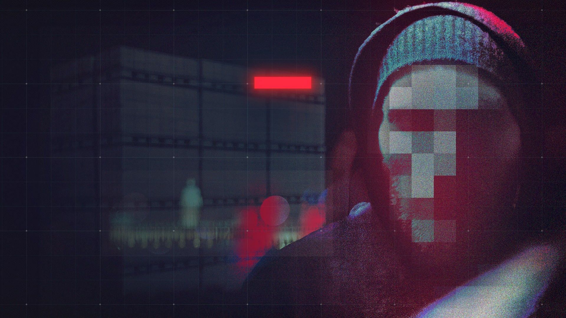 Anonymisiertes Gesicht eines Mannes 