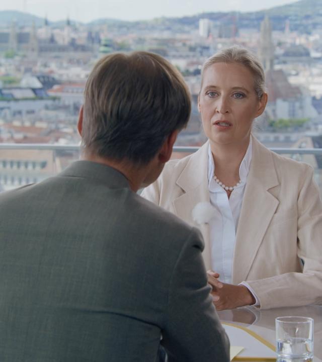 Alice Weidel im Sommerinterview mit Wulf Schmiese.