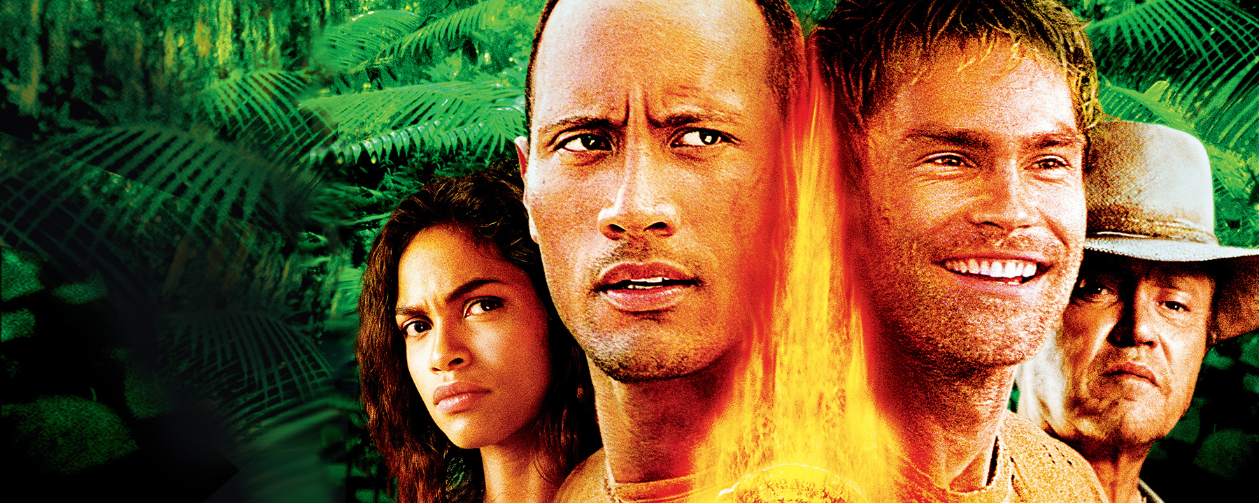 Plakatmotiv zum Film "Welcome to the Jungle" mit Rosario Dawson, Dwayne Johnson, Seann William Scott und Christopher Walken.