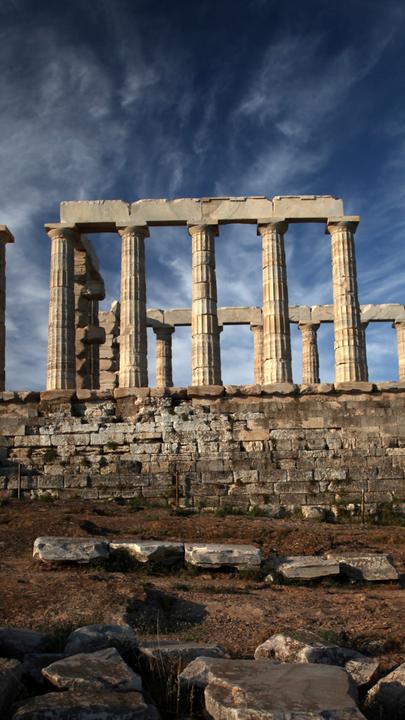 "Die Welt der Antike (3): Griechische Mythologie": Tempel des Poseidon in Kap Sounion.