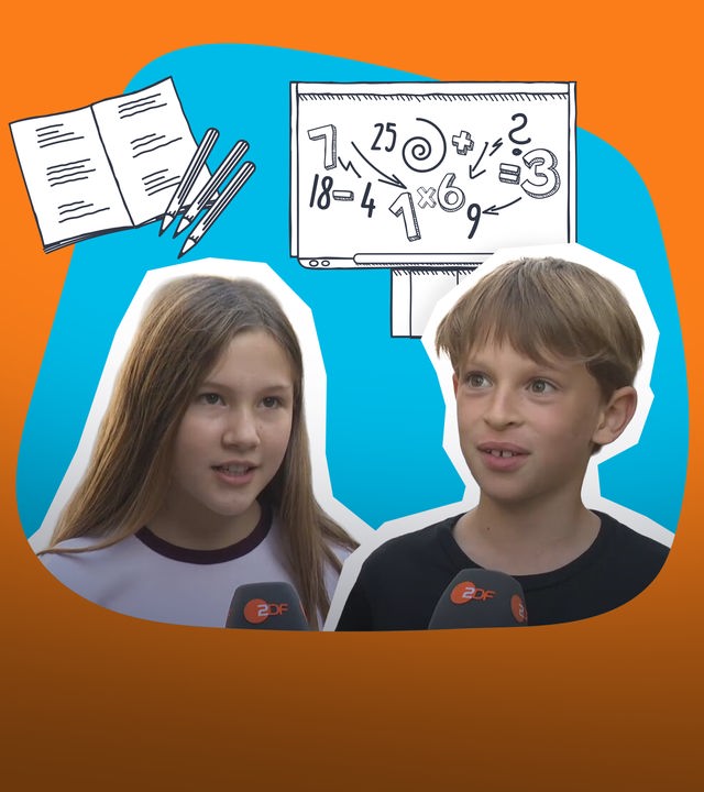 Zwei Kinder in der logo! Umfrage