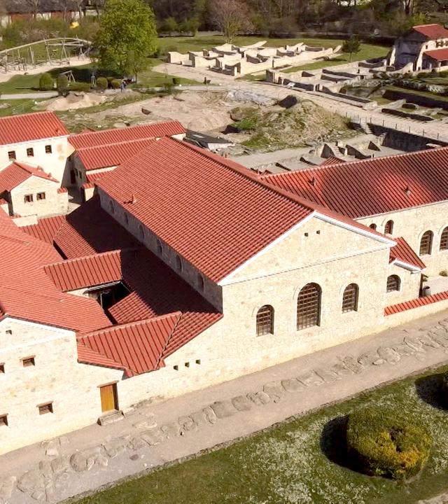 Wiederaufgebaute Therme, Carnuntum.