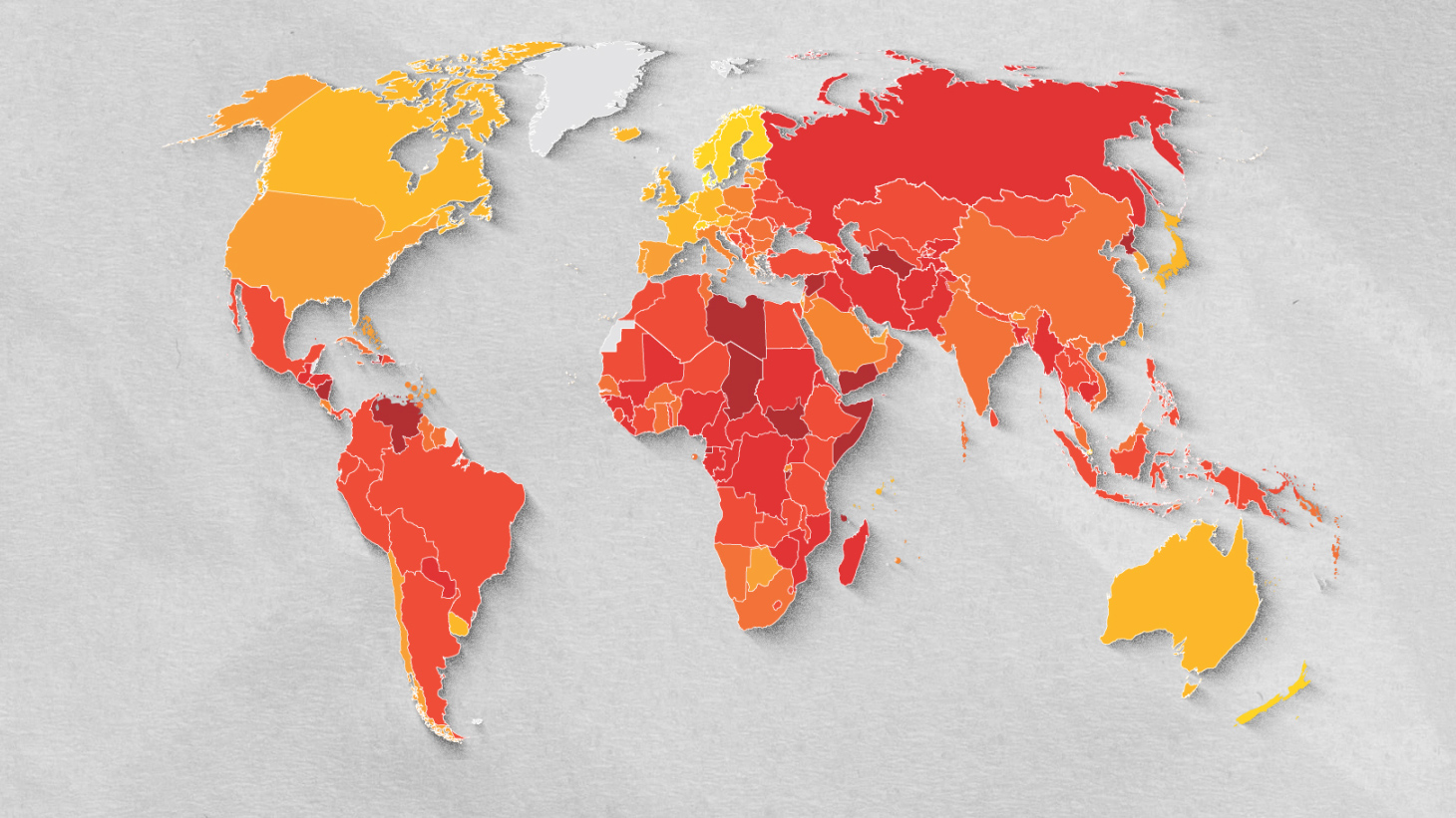 Weltkarte Weltkorruptionsindex 2022