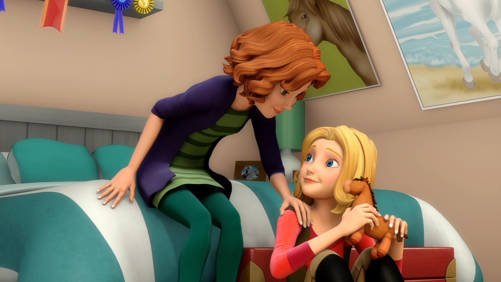 Bianca (links) tröstet Wendy (rechts).