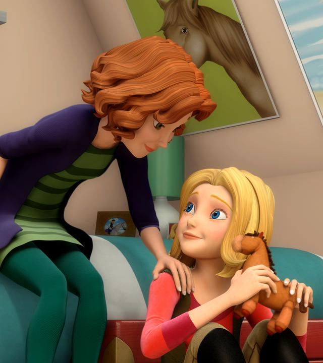 Bianca (links) tröstet Wendy (rechts).