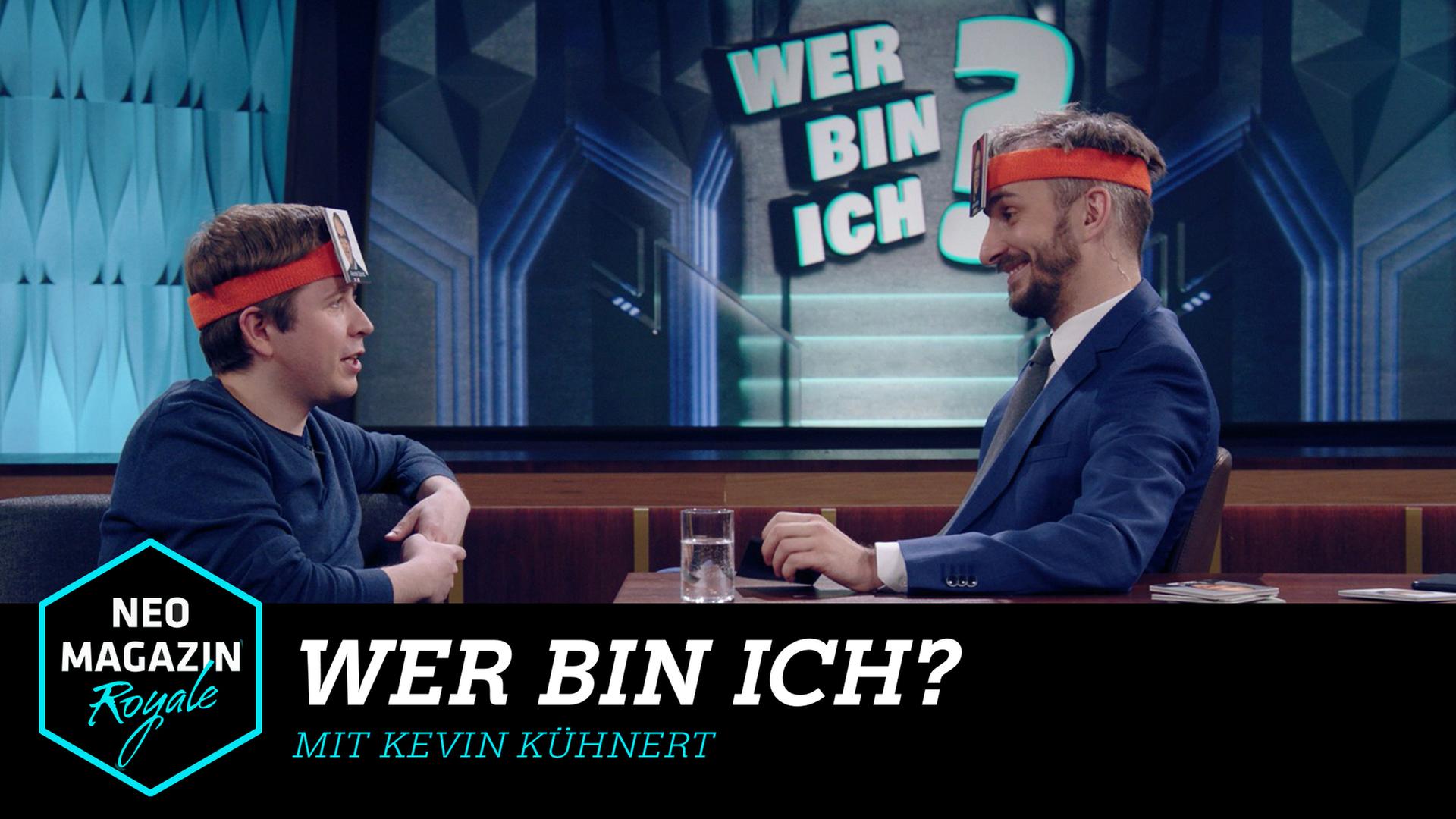 Jan Böhmermann und Juso-Vorsitzender Kevin Kühnert spielen "Wer bin ich?" im NEO MAGAZIN ROYALE