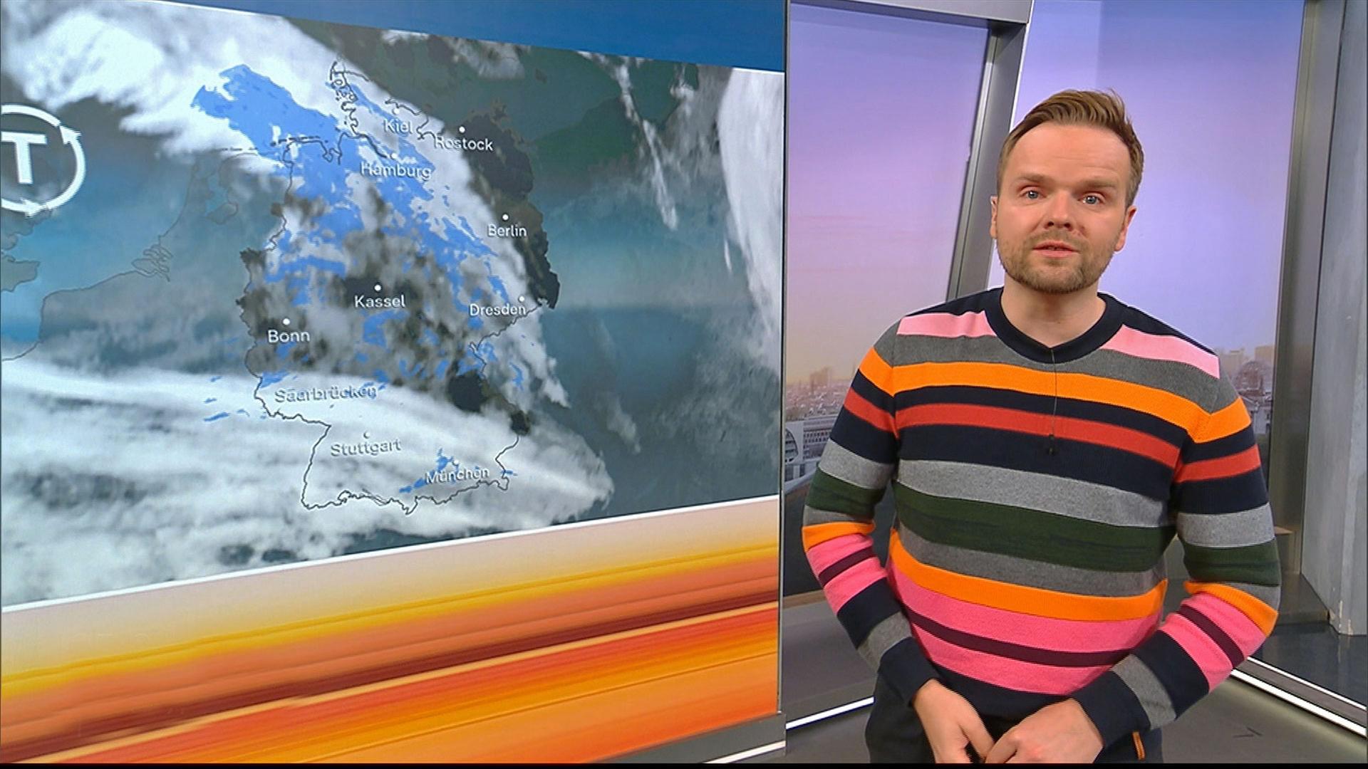 Benjamin Stöwe präsentiert das Wetter