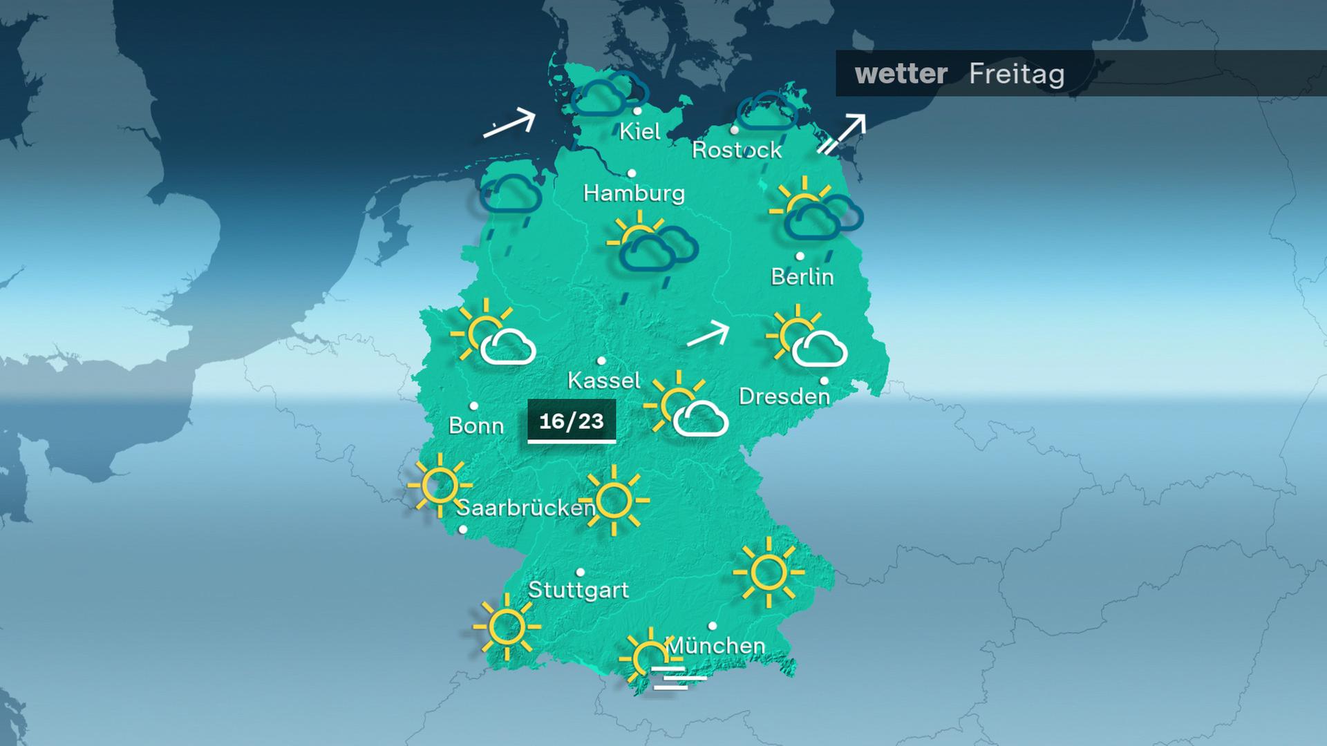 Wetterkarte ZDFHeuteWetter - Freitag 06.10.2023 