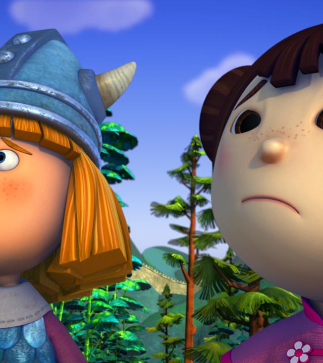 Wickie und Mingzhu sehen besorgt aus.