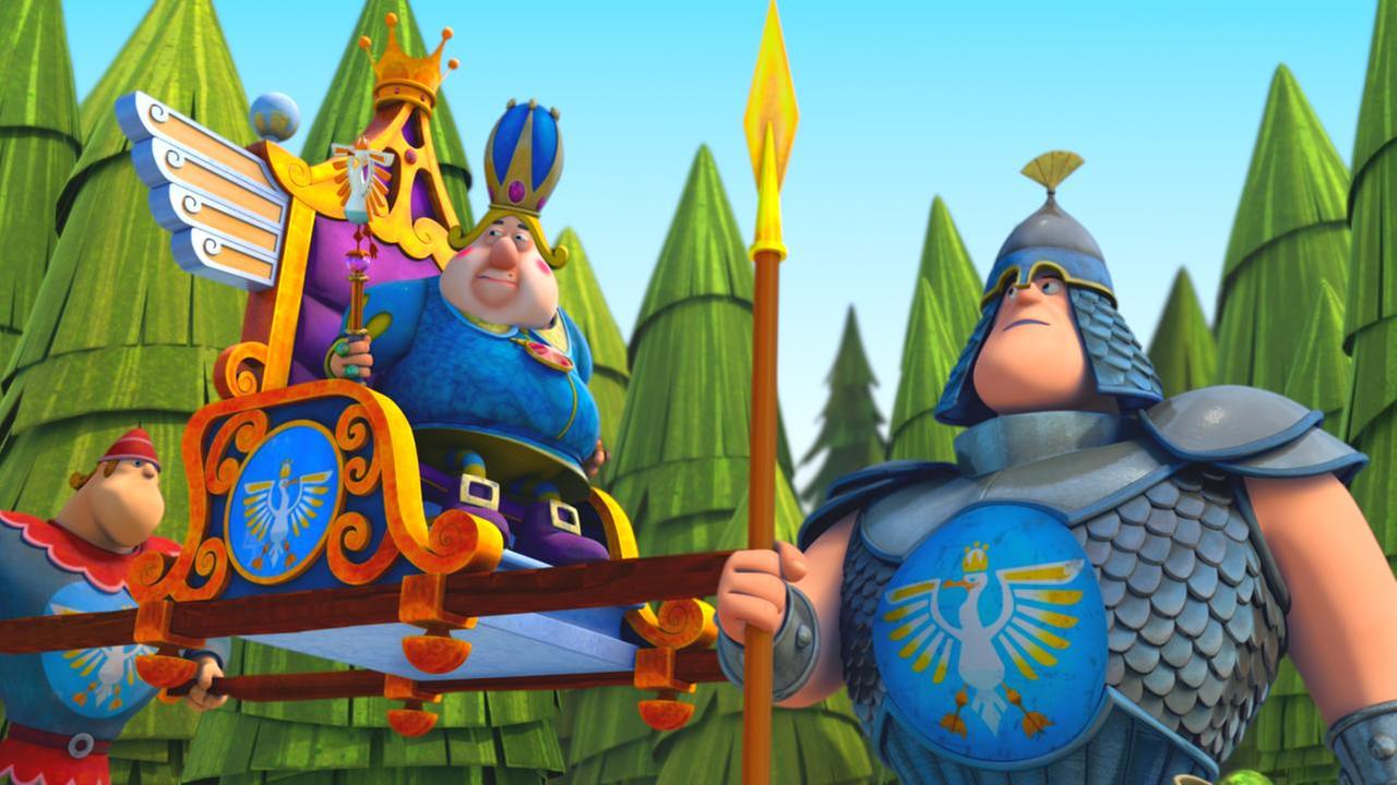 Der König und sein Wachmann.