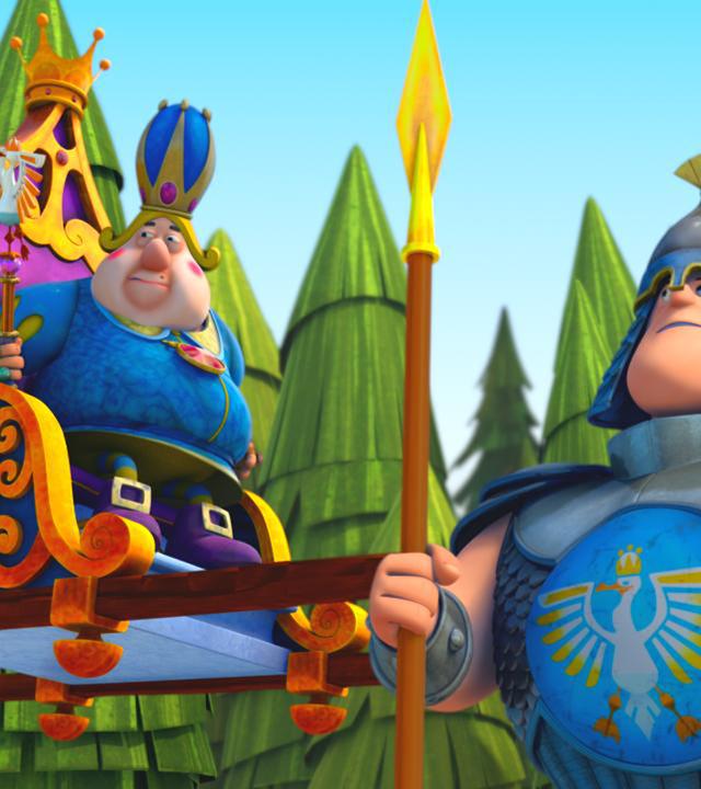 Der König und sein Wachmann.