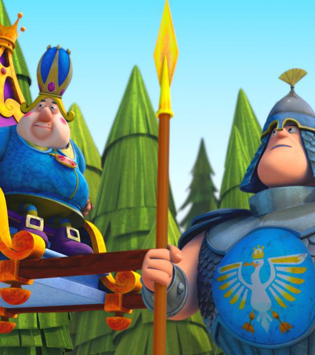 Der König und sein Wachmann.