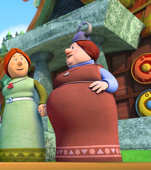 Die Kuchenbäcker stehen in einer Reihe.