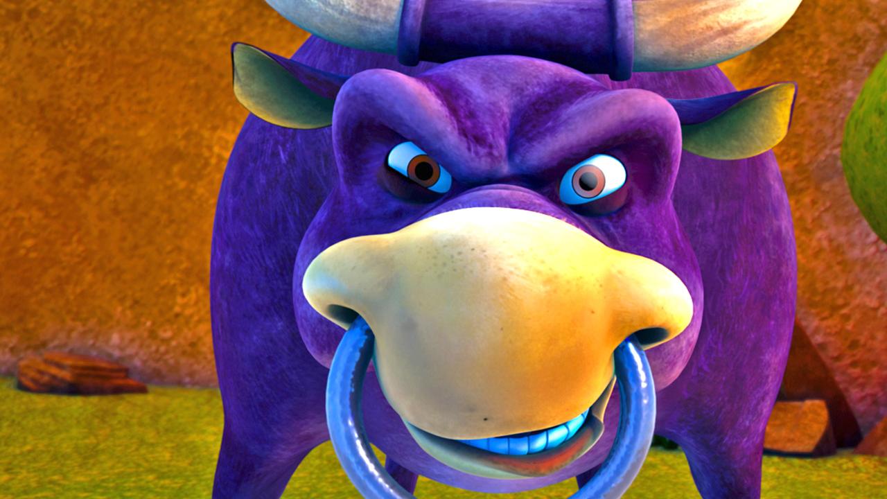 Der Stier ist bereit zum Kampf.