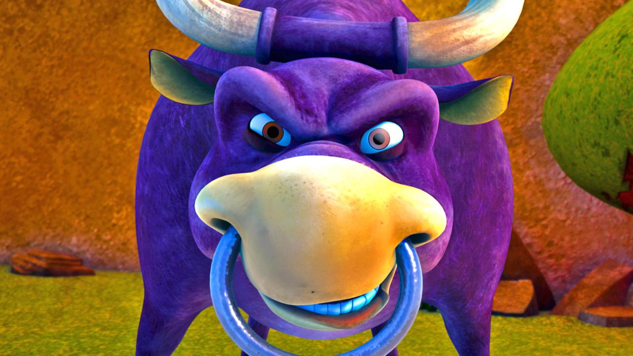 Der Stier ist bereit zum Kampf.