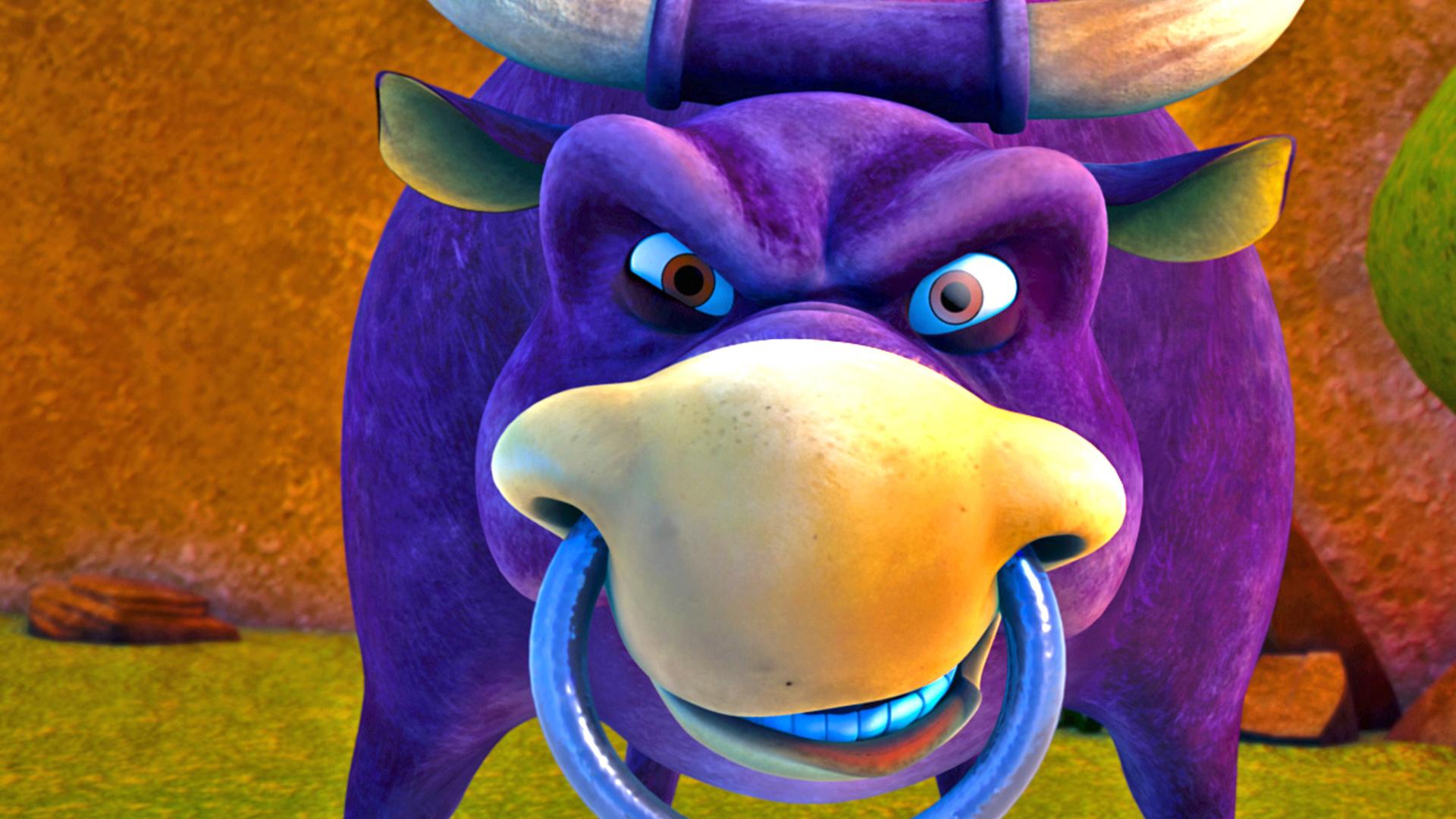 Der Stier ist bereit zum Kampf.