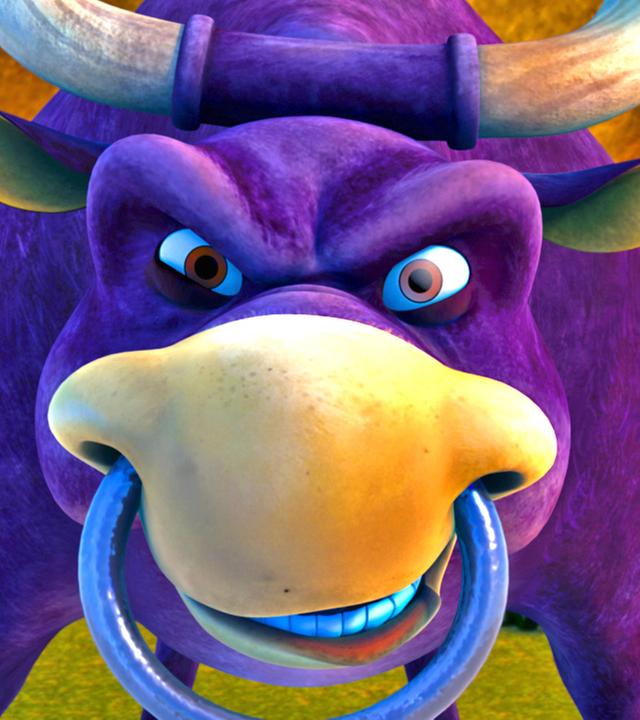 Der Stier ist bereit zum Kampf.