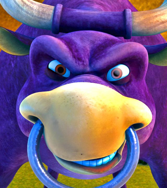 Der Stier ist bereit zum Kampf.