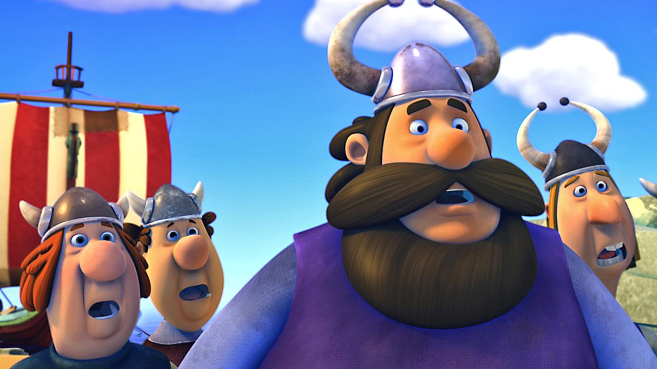 Häuptling Baltak und seine Männer sehen überrascht aus.