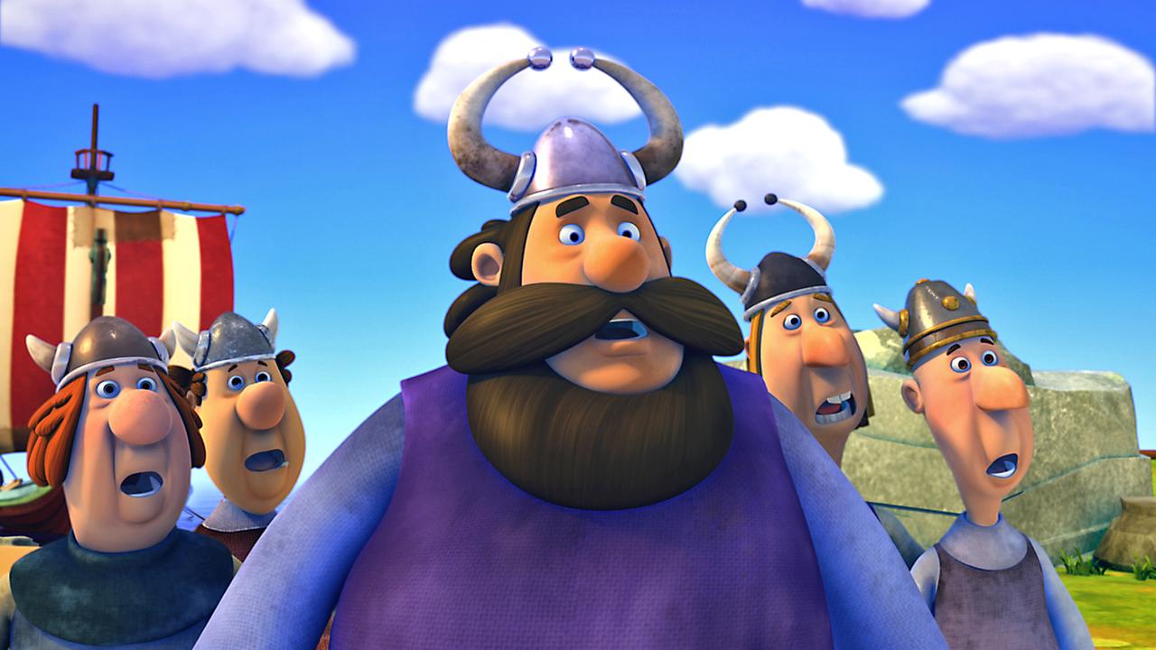 Häuptling Baltak und seine Männer sehen überrascht aus.