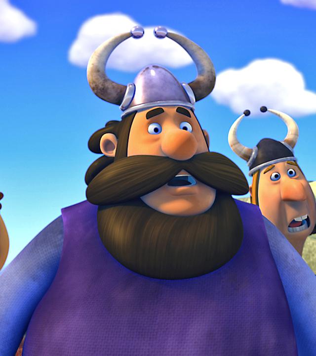 Häuptling Baltak und seine Männer sehen überrascht aus.