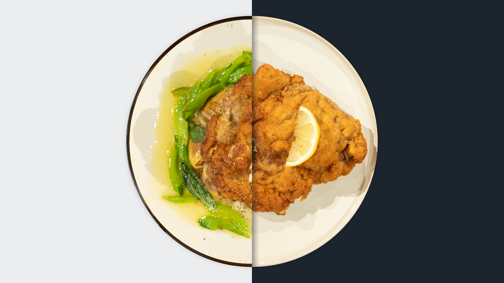 Wiener Schnitzel mit Staudensellerie