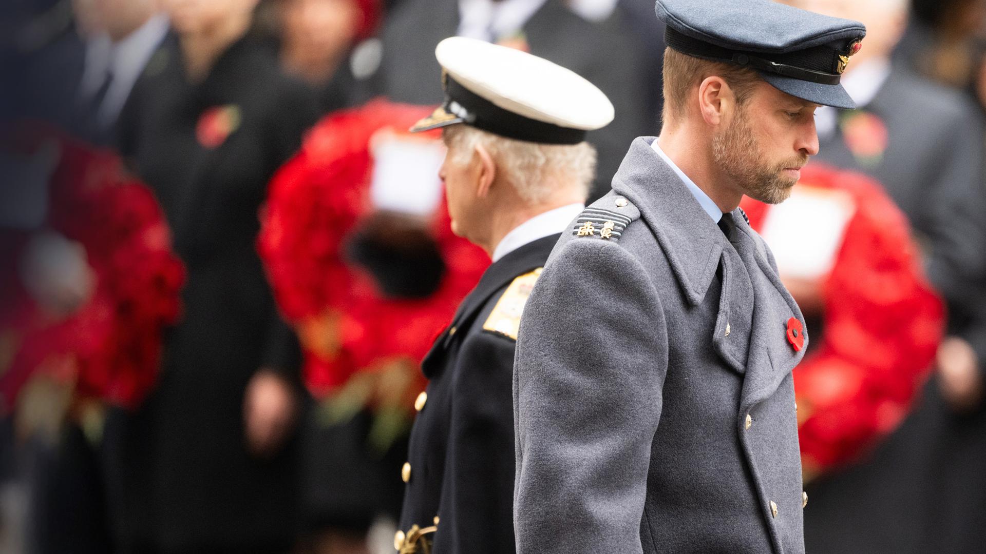 William von Großbritannien - beim Gedenken an gefallene Soldaten 2024