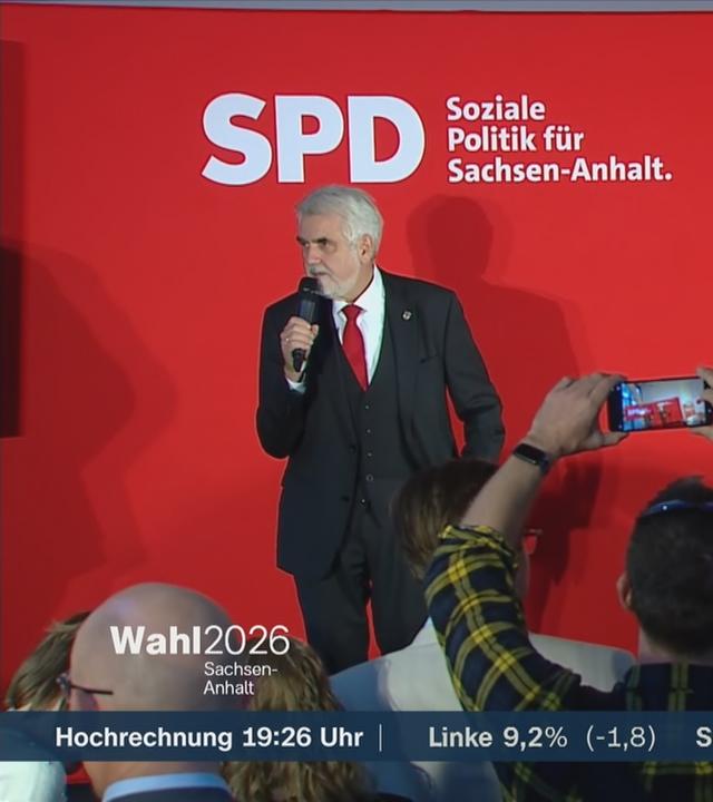 Armin Willingmann von der SPD mit einer Reaktion zur Landtagswahl in Sachsen-Anhalt.