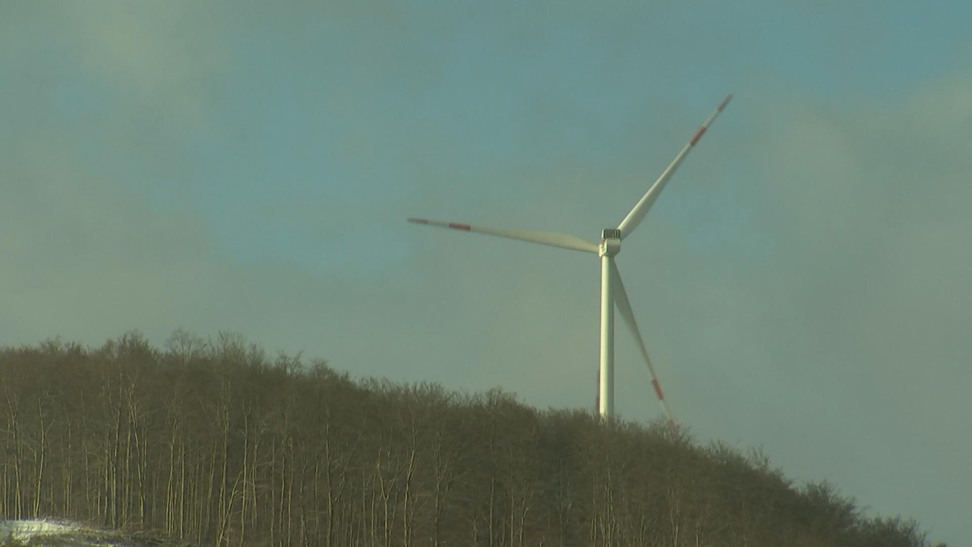 Ansicht auf ein Windrad