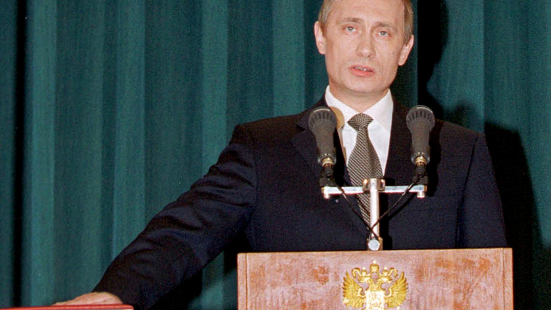 Wladimir Putin bei seiner Vereidigung am 07. Mai 2000
