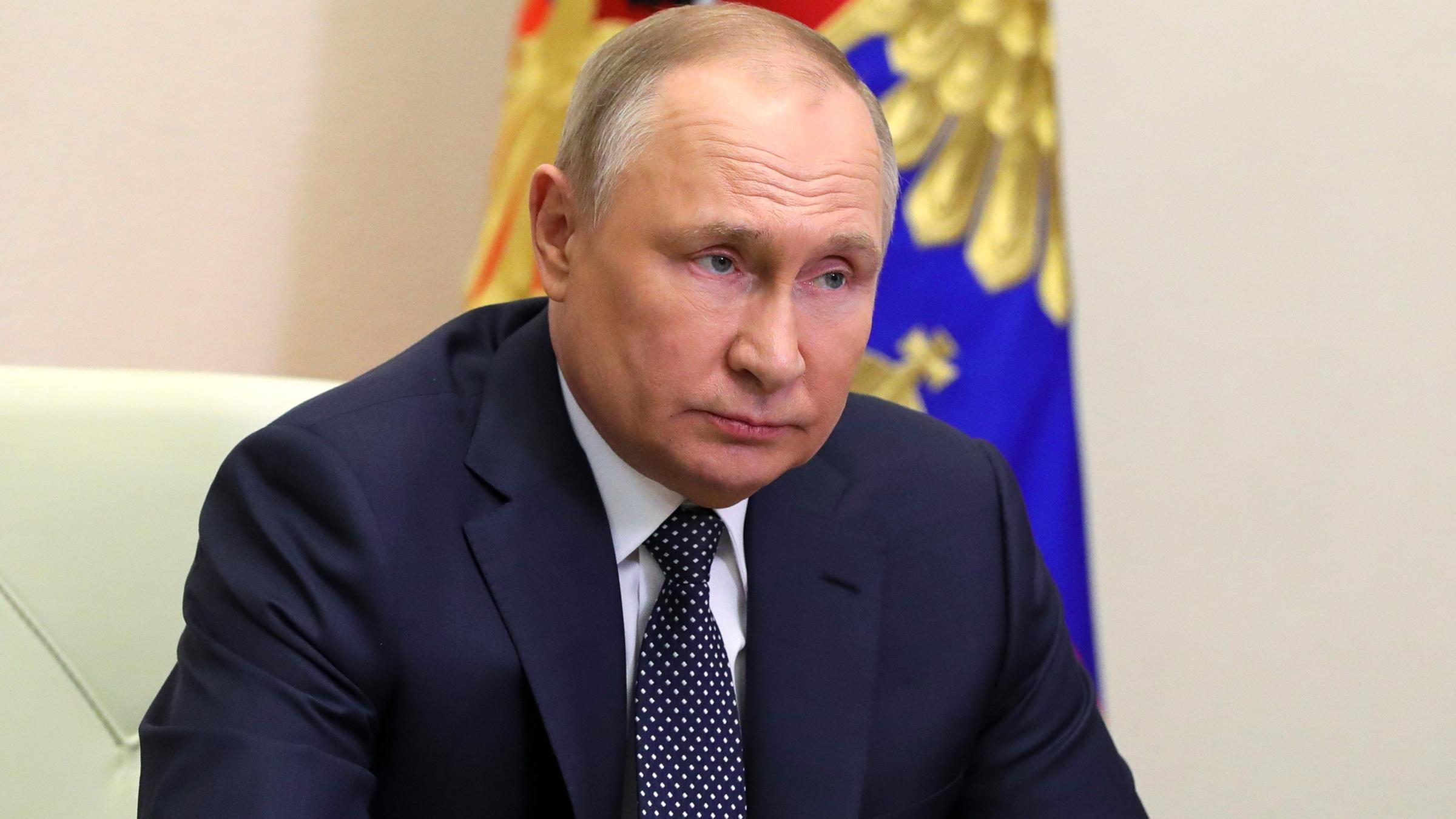 Wladimir Putin am 31.03.2022 in Moskau