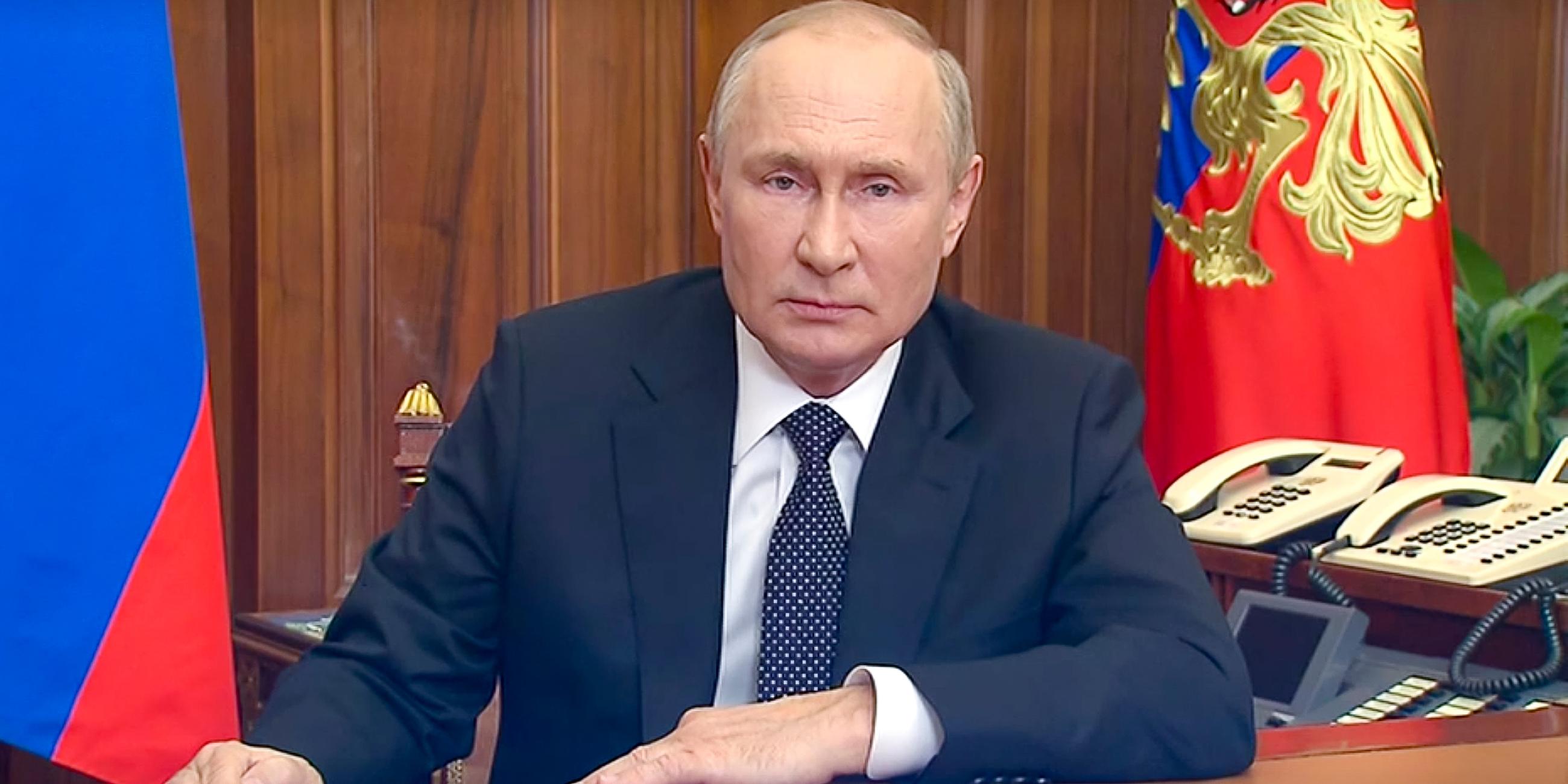 Wladimir Putin, aufgenommen am 21.09.2022 in Moskau (Russland)