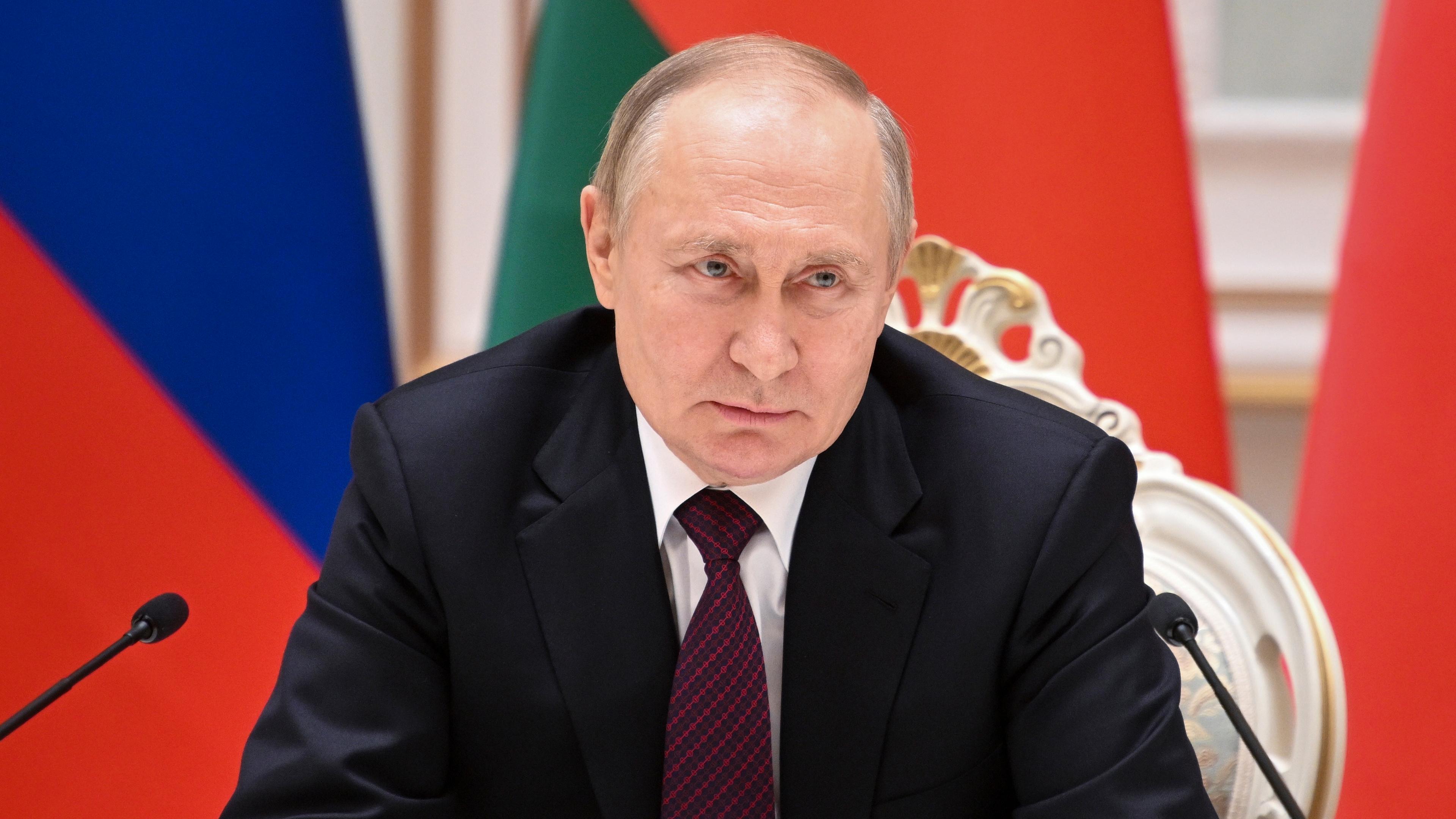 Wladimir Putin, aufgenommen am 20.12.2022 in Minsk (Belarus)