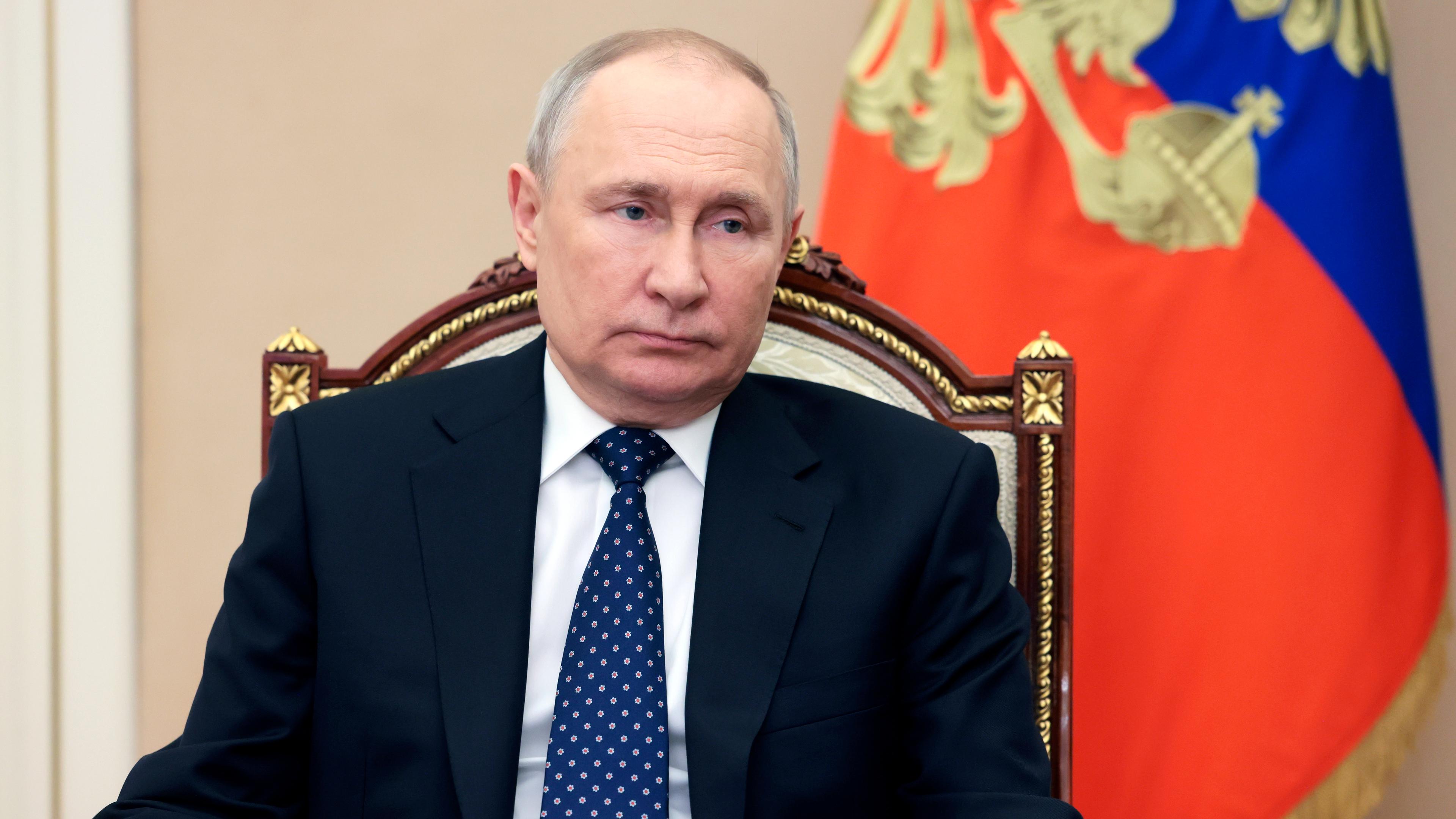 Wladimir Putin, aufgenommen am 03.03.2023 in Moskau (Russland)