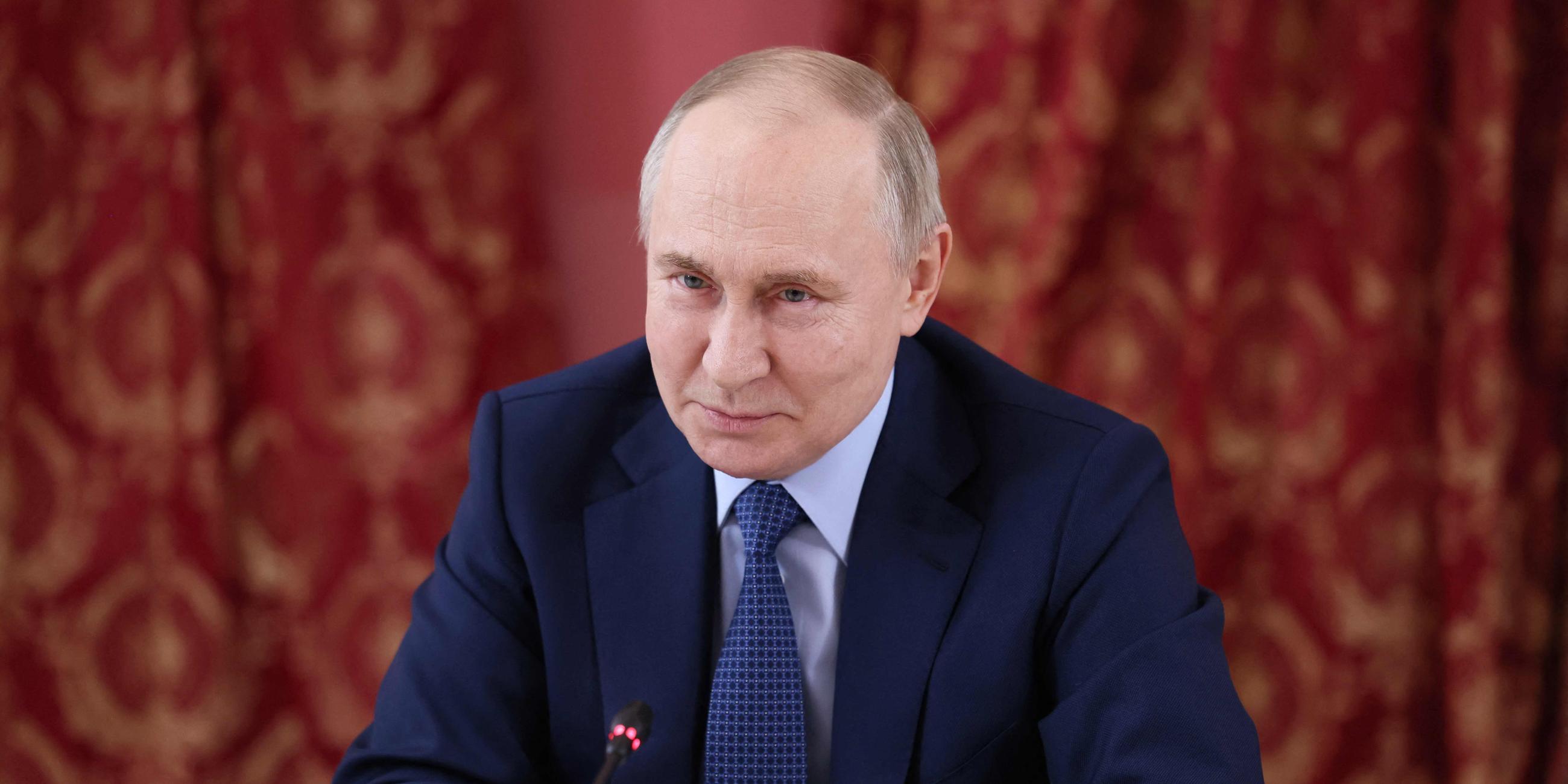 Wladimir Putin am 27.03.2024 in Torzhok in der Region Twer.