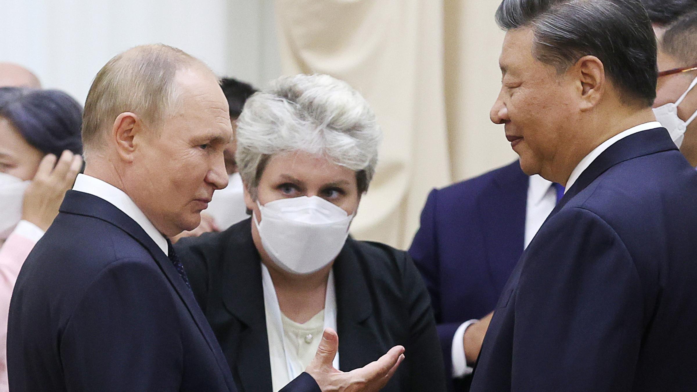 Wladimir Putin und Xi Jinping am 15.09.2022 in Samarkand