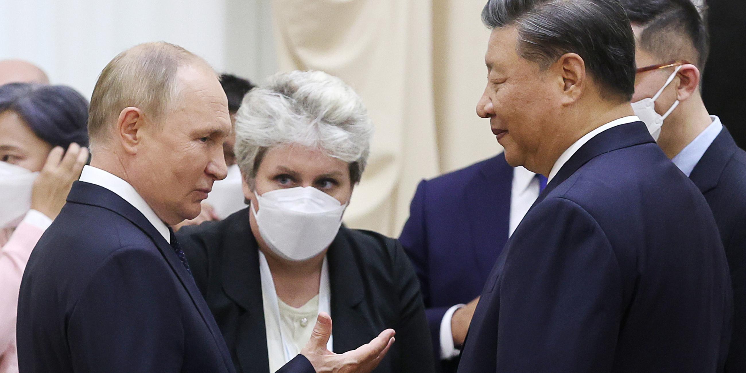 Wladimir Putin und Xi Jinping am 15.09.2022 in Samarkand