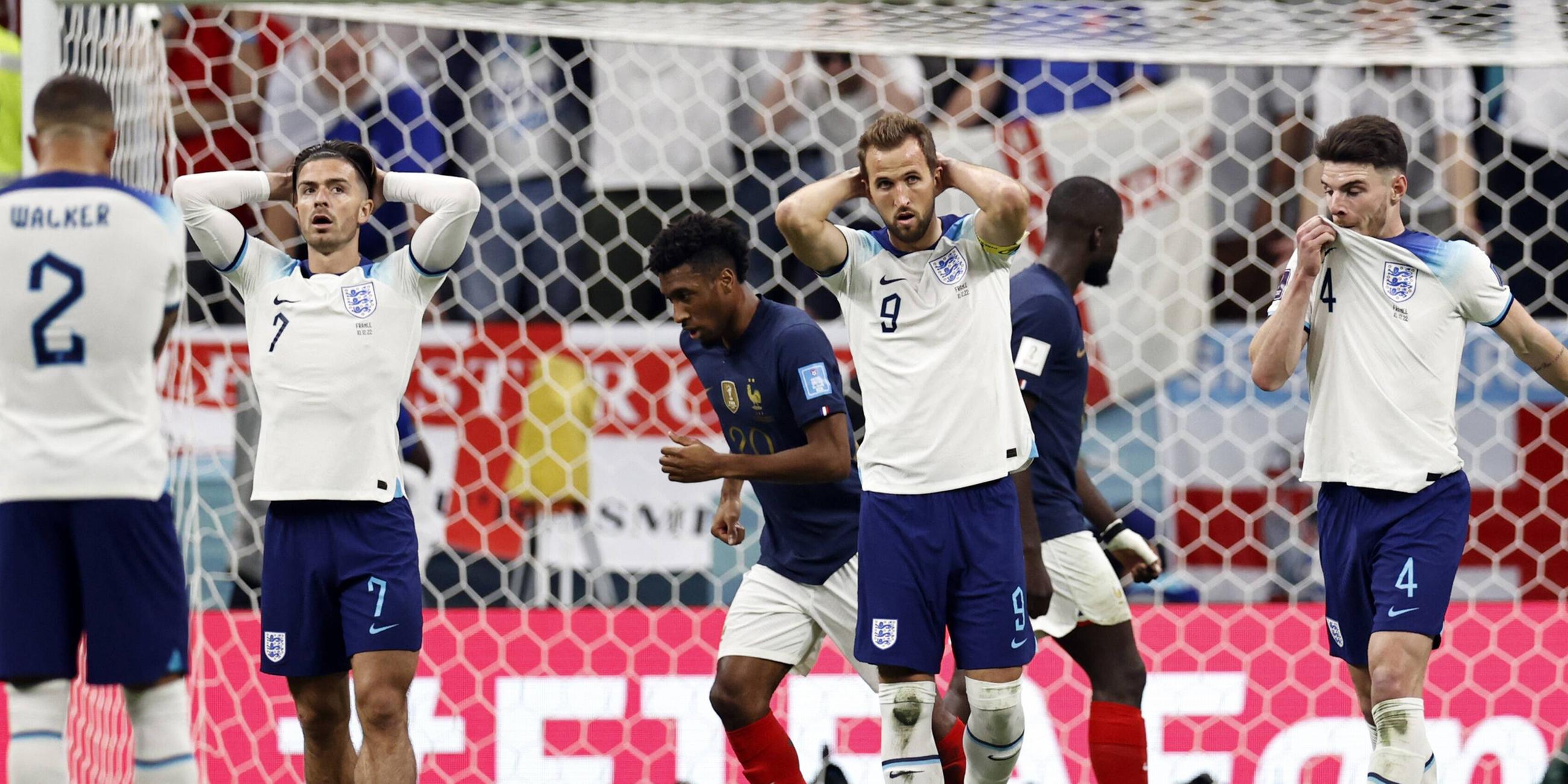 England verliert im Viertelfinale 1:2 gegen Frankreich.