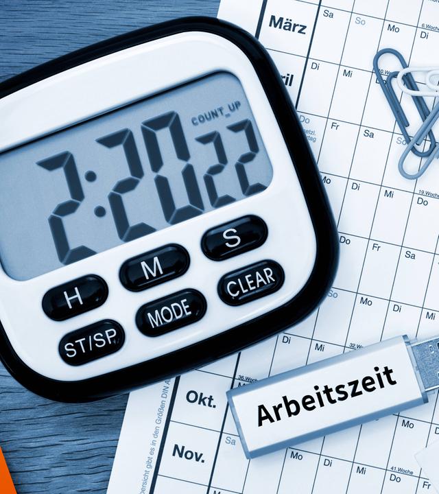 Graphische Darsteellung Erassung von Arebistzeit mit digitalem Stundenzähler