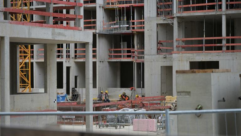 Ein Wohungsbau in dem Neubaugebiet Freiham in München.